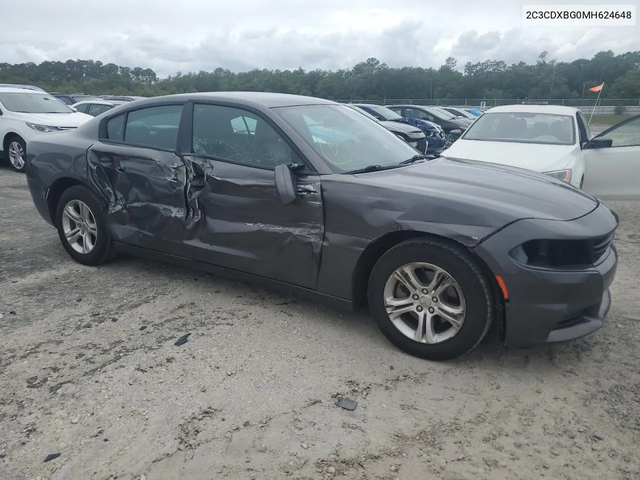 2021 Dodge Charger Sxt VIN: 2C3CDXBG0MH624648 Lot: 55011954