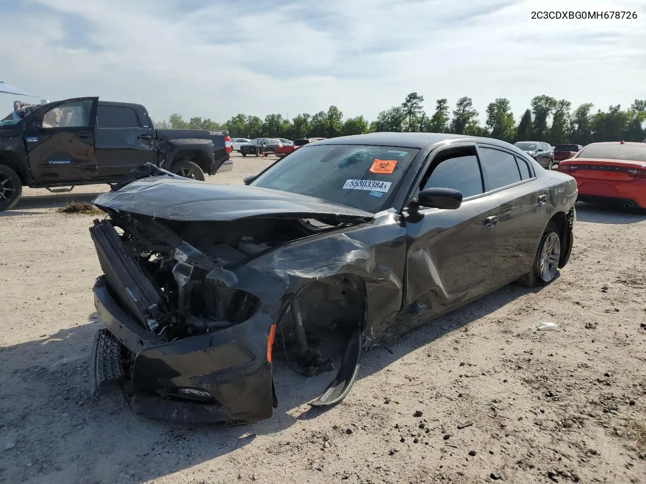 2021 Dodge Charger Sxt VIN: 2C3CDXBG0MH678726 Lot: 55303384