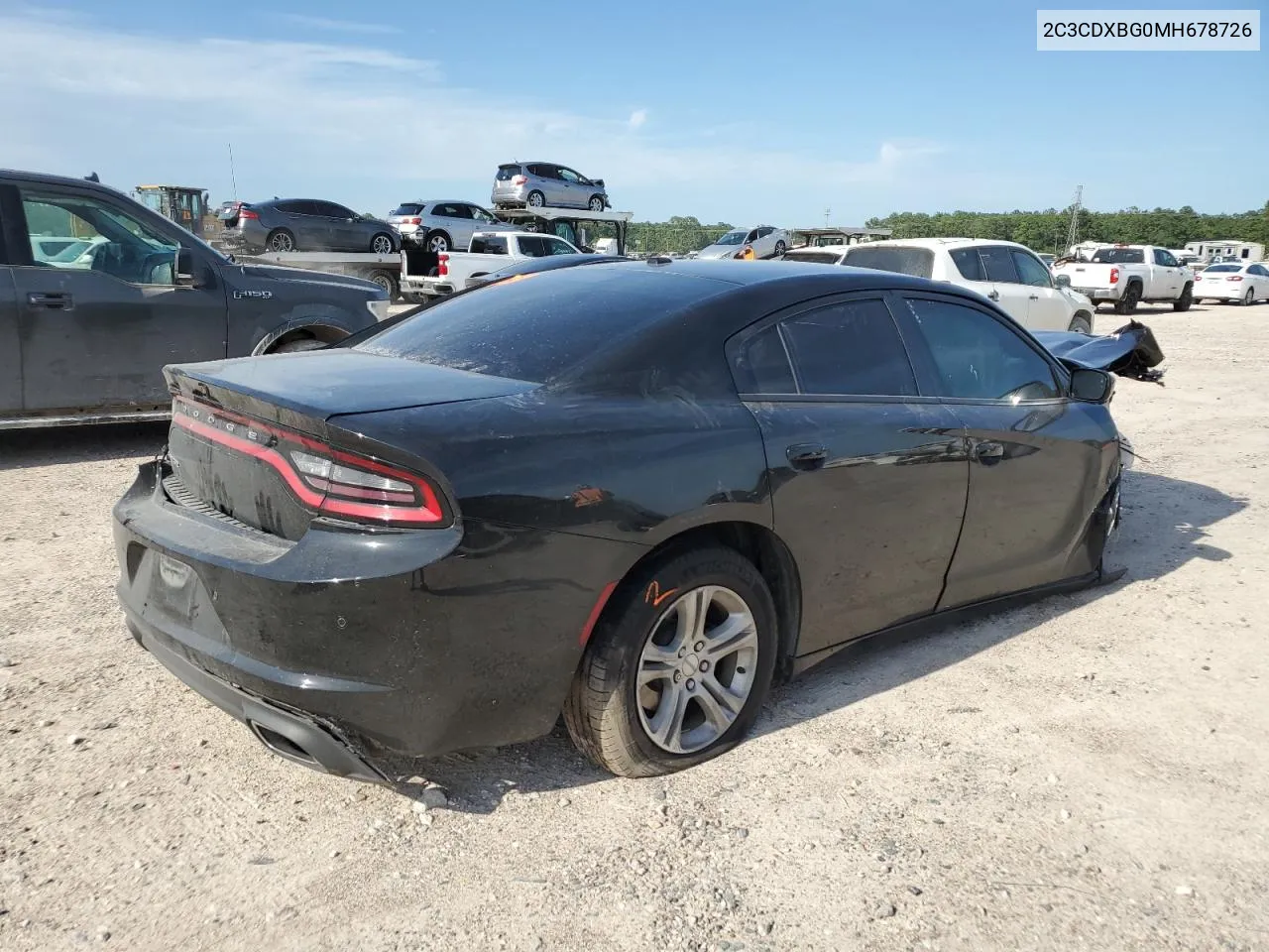 2021 Dodge Charger Sxt VIN: 2C3CDXBG0MH678726 Lot: 55303384