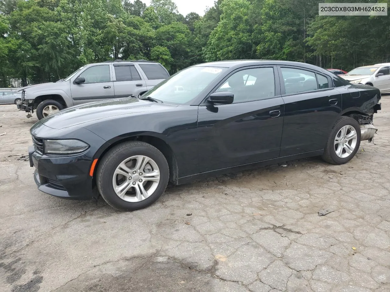 2021 Dodge Charger Sxt VIN: 2C3CDXBG3MH624532 Lot: 55455234