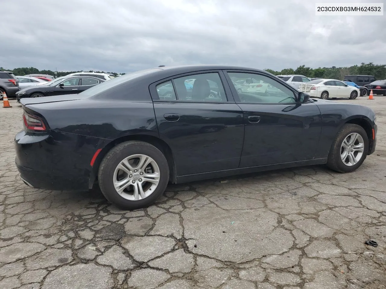 2021 Dodge Charger Sxt VIN: 2C3CDXBG3MH624532 Lot: 55455234