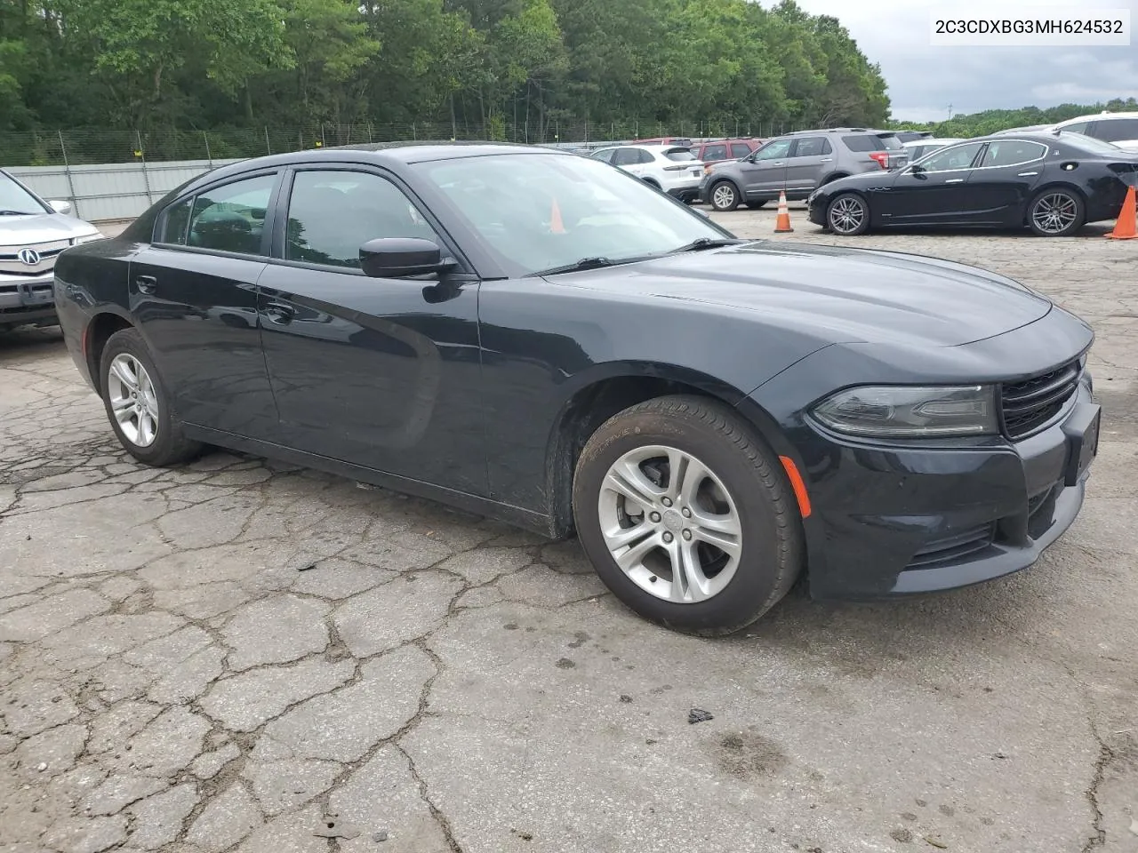 2021 Dodge Charger Sxt VIN: 2C3CDXBG3MH624532 Lot: 55455234