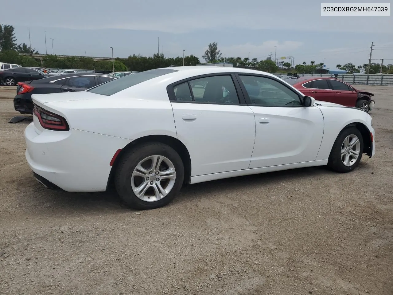 2021 Dodge Charger Sxt VIN: 2C3CDXBG2MH647039 Lot: 55472064