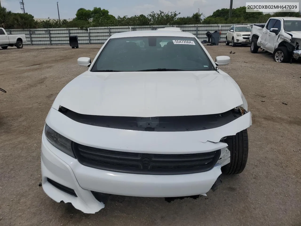 2C3CDXBG2MH647039 2021 Dodge Charger Sxt