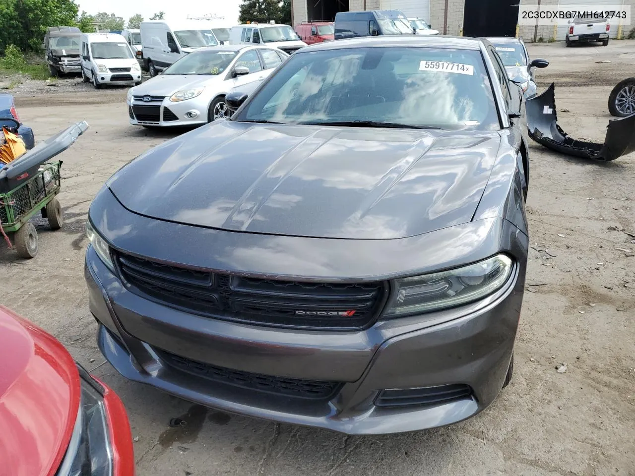 2021 Dodge Charger Sxt VIN: 2C3CDXBG7MH642743 Lot: 55917714