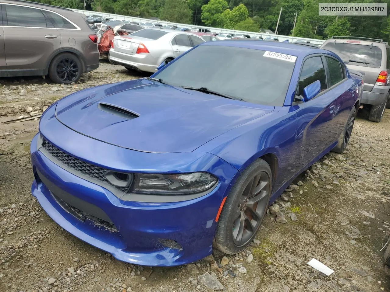 2021 Dodge Charger Scat Pack VIN: 2C3CDXGJ1MH539807 Lot: 57599594