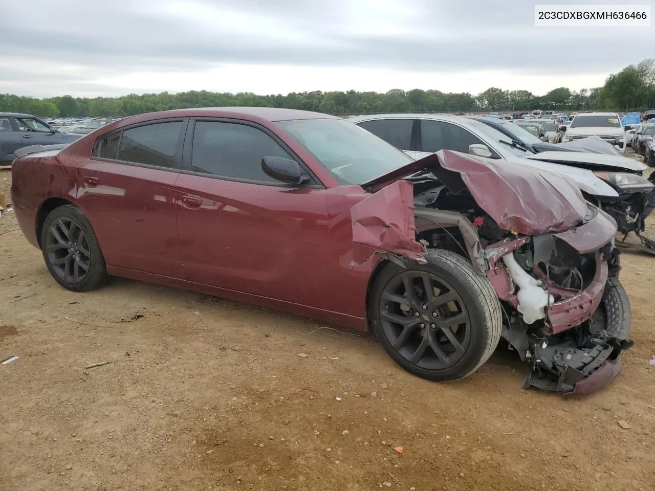 2021 Dodge Charger Sxt VIN: 2C3CDXBGXMH636466 Lot: 59332444