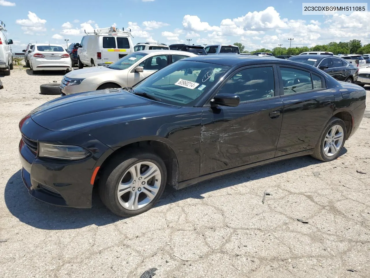 2021 Dodge Charger Sxt VIN: 2C3CDXBG9MH511085 Lot: 60960214