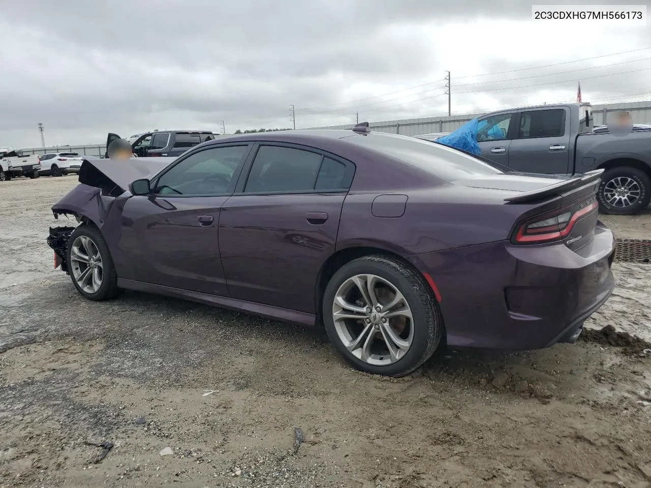 2021 Dodge Charger Gt VIN: 2C3CDXHG7MH566173 Lot: 69576614