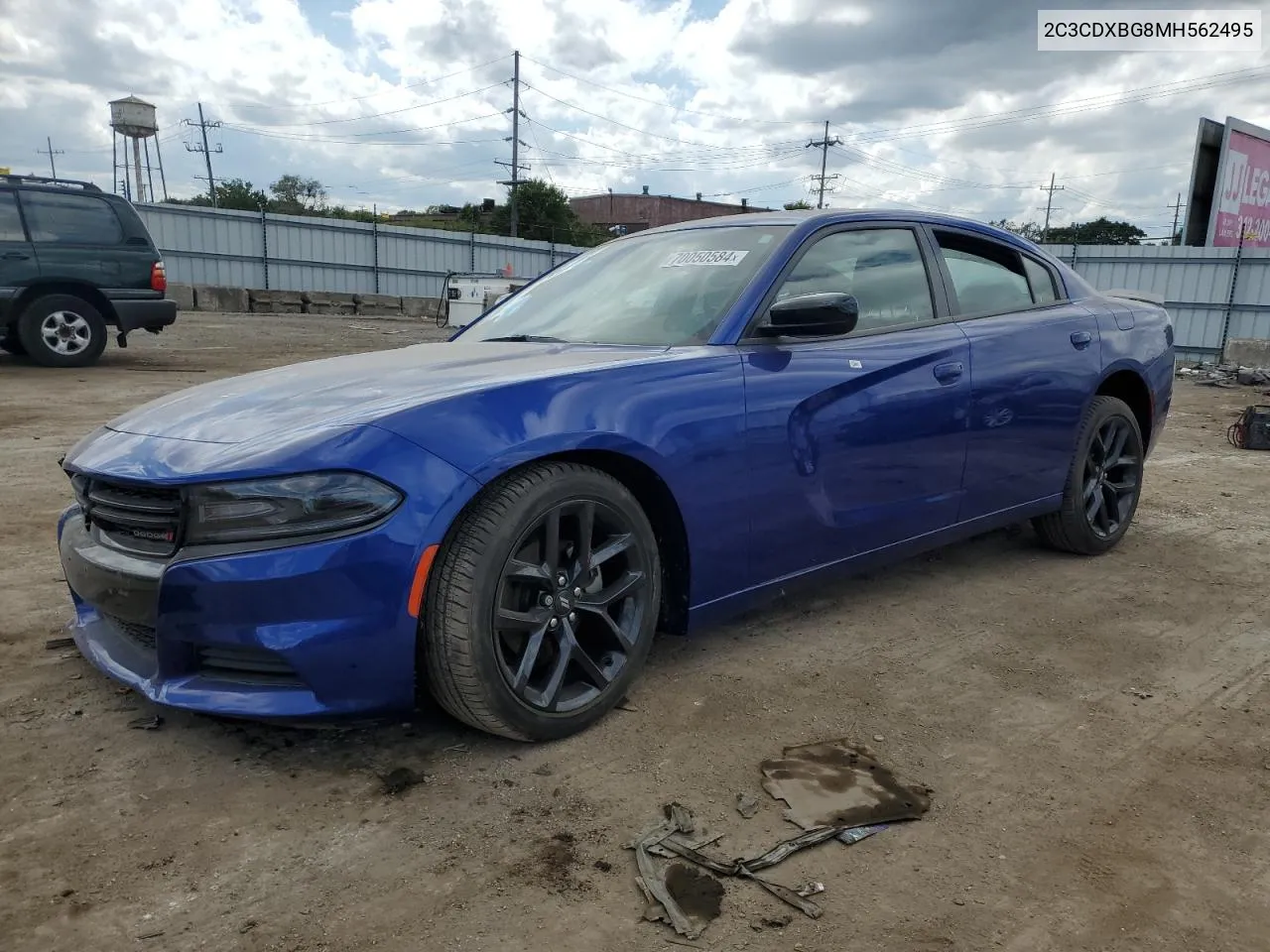 2021 Dodge Charger Sxt VIN: 2C3CDXBG8MH562495 Lot: 70050584