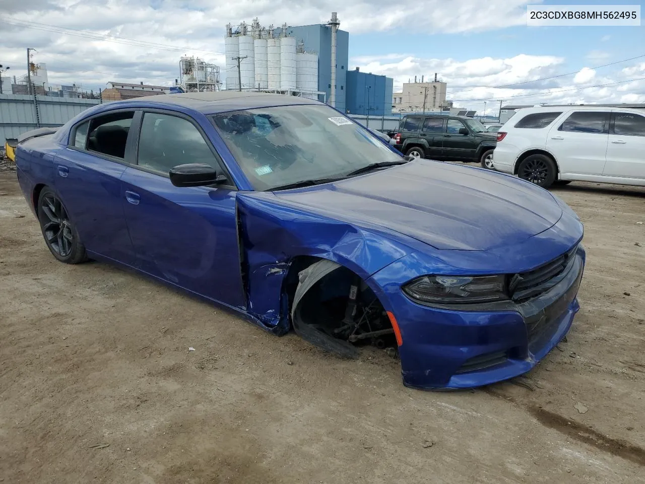 2021 Dodge Charger Sxt VIN: 2C3CDXBG8MH562495 Lot: 70050584