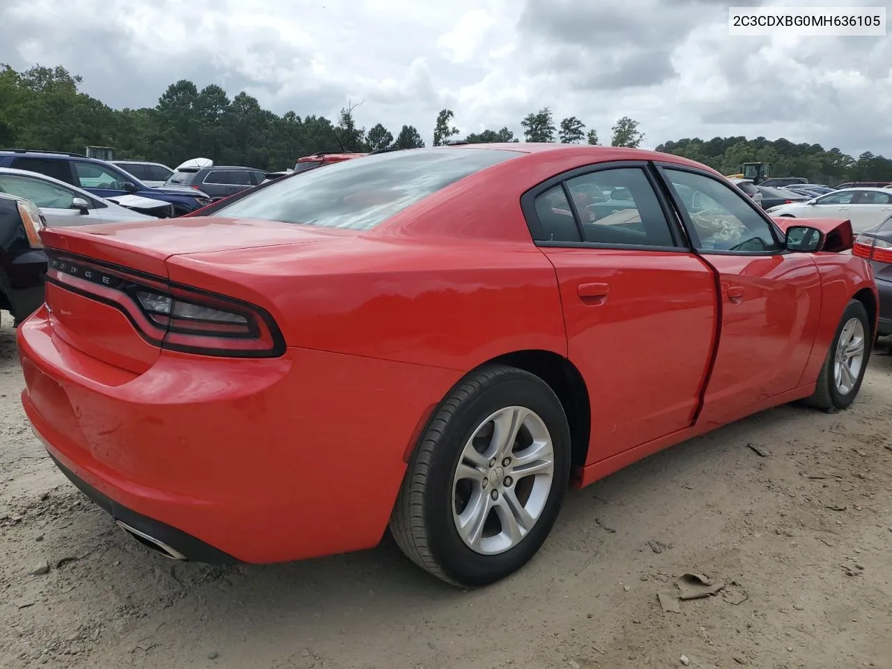 2021 Dodge Charger Sxt VIN: 2C3CDXBG0MH636105 Lot: 70298704