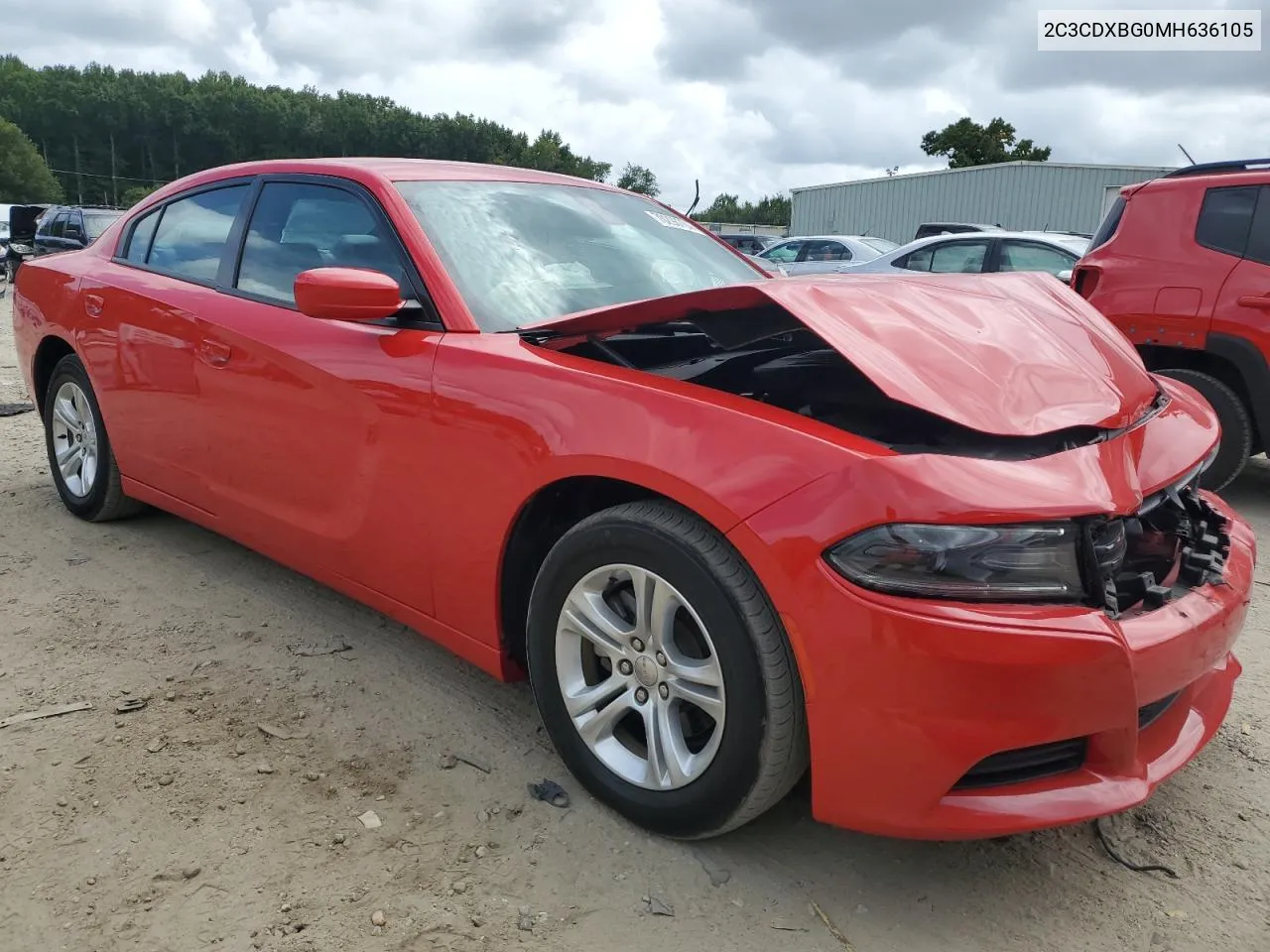 2021 Dodge Charger Sxt VIN: 2C3CDXBG0MH636105 Lot: 70298704