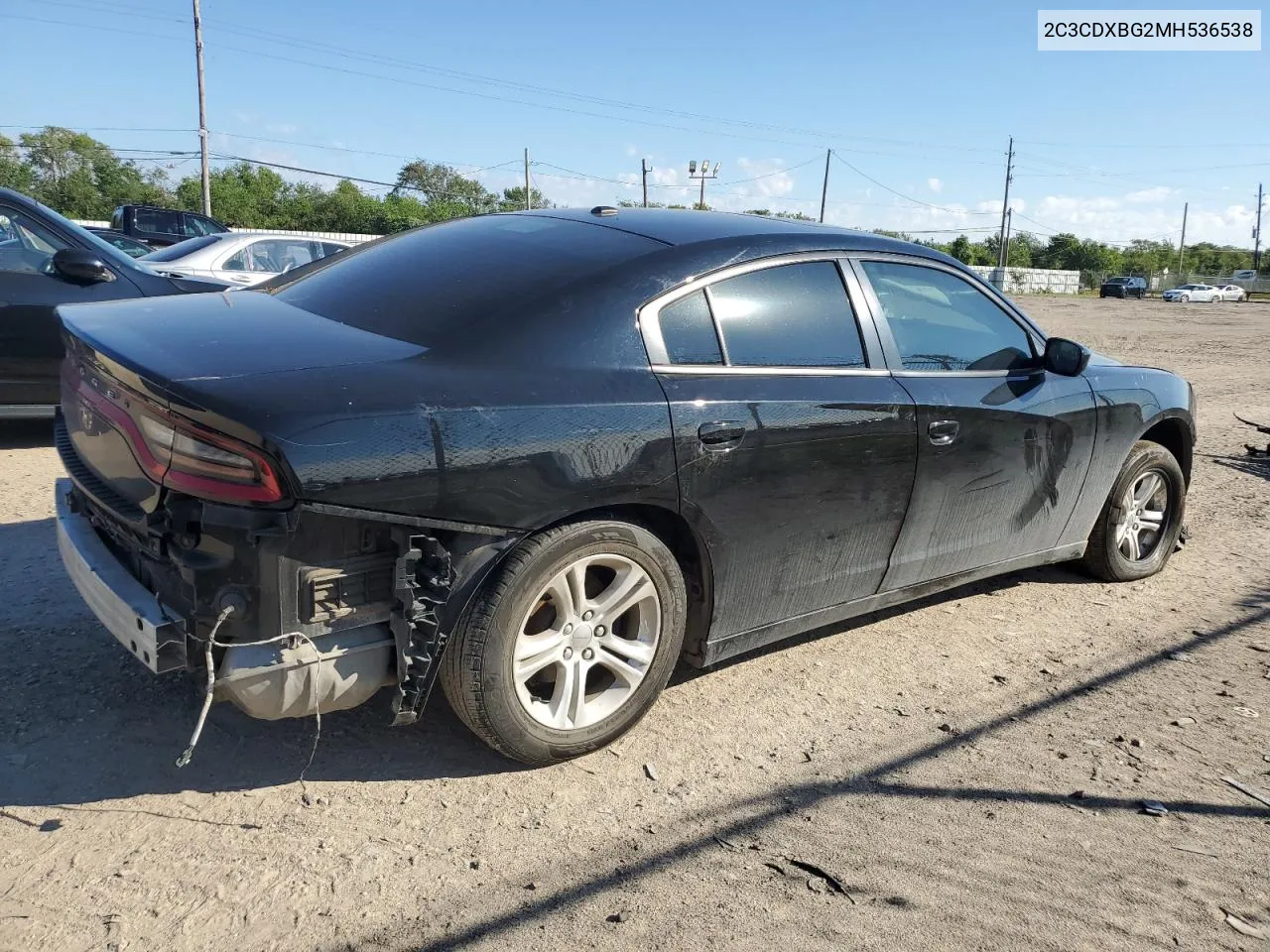 2021 Dodge Charger Sxt VIN: 2C3CDXBG2MH536538 Lot: 70697614