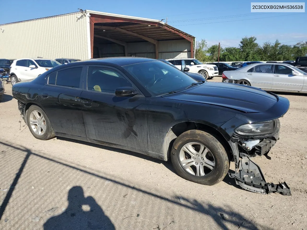 2021 Dodge Charger Sxt VIN: 2C3CDXBG2MH536538 Lot: 70697614