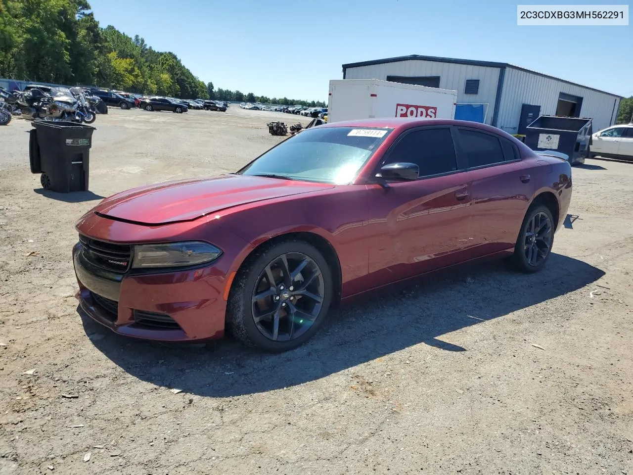 2021 Dodge Charger Sxt VIN: 2C3CDXBG3MH562291 Lot: 70759114