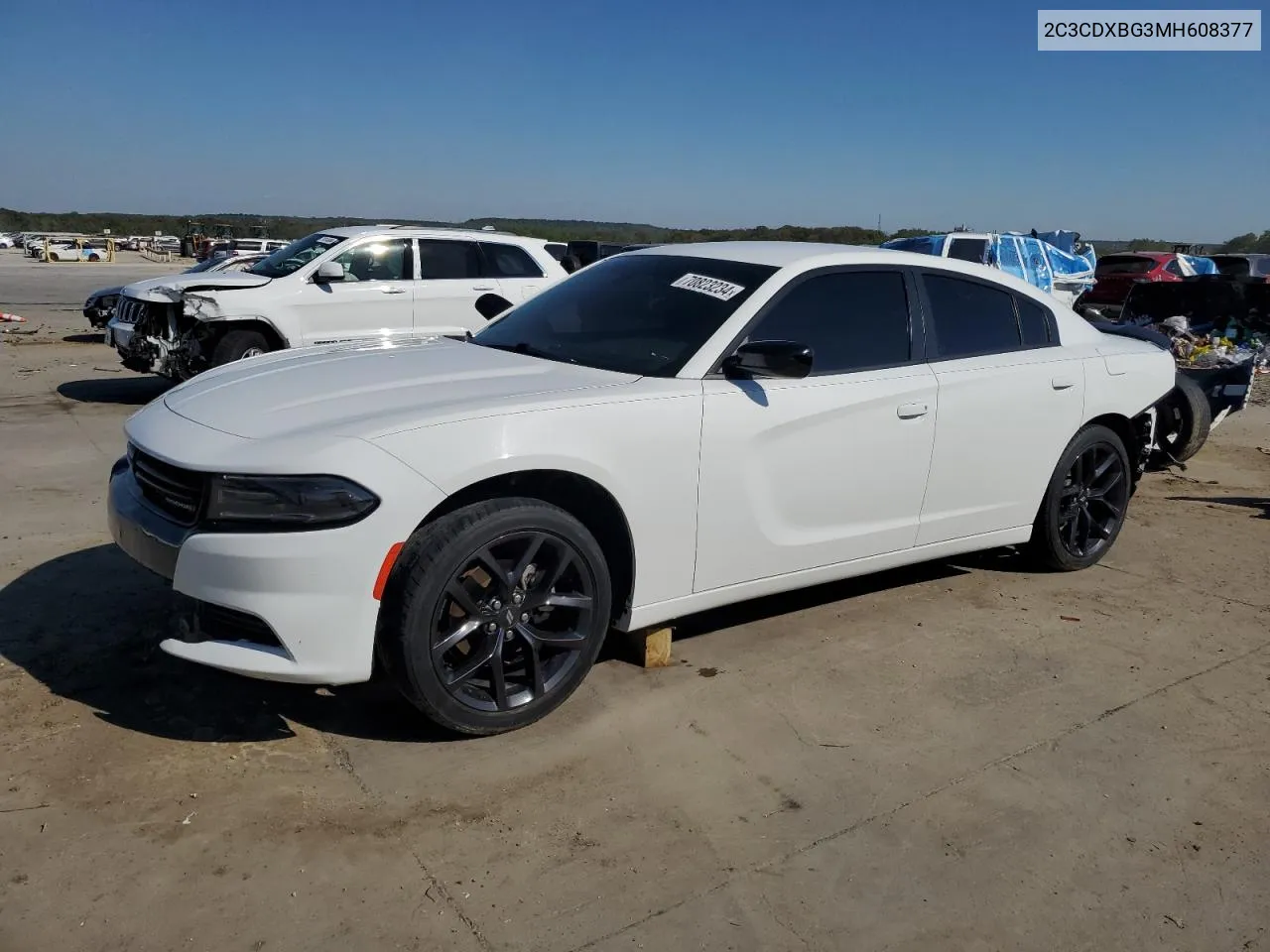 2021 Dodge Charger Sxt VIN: 2C3CDXBG3MH608377 Lot: 70823234