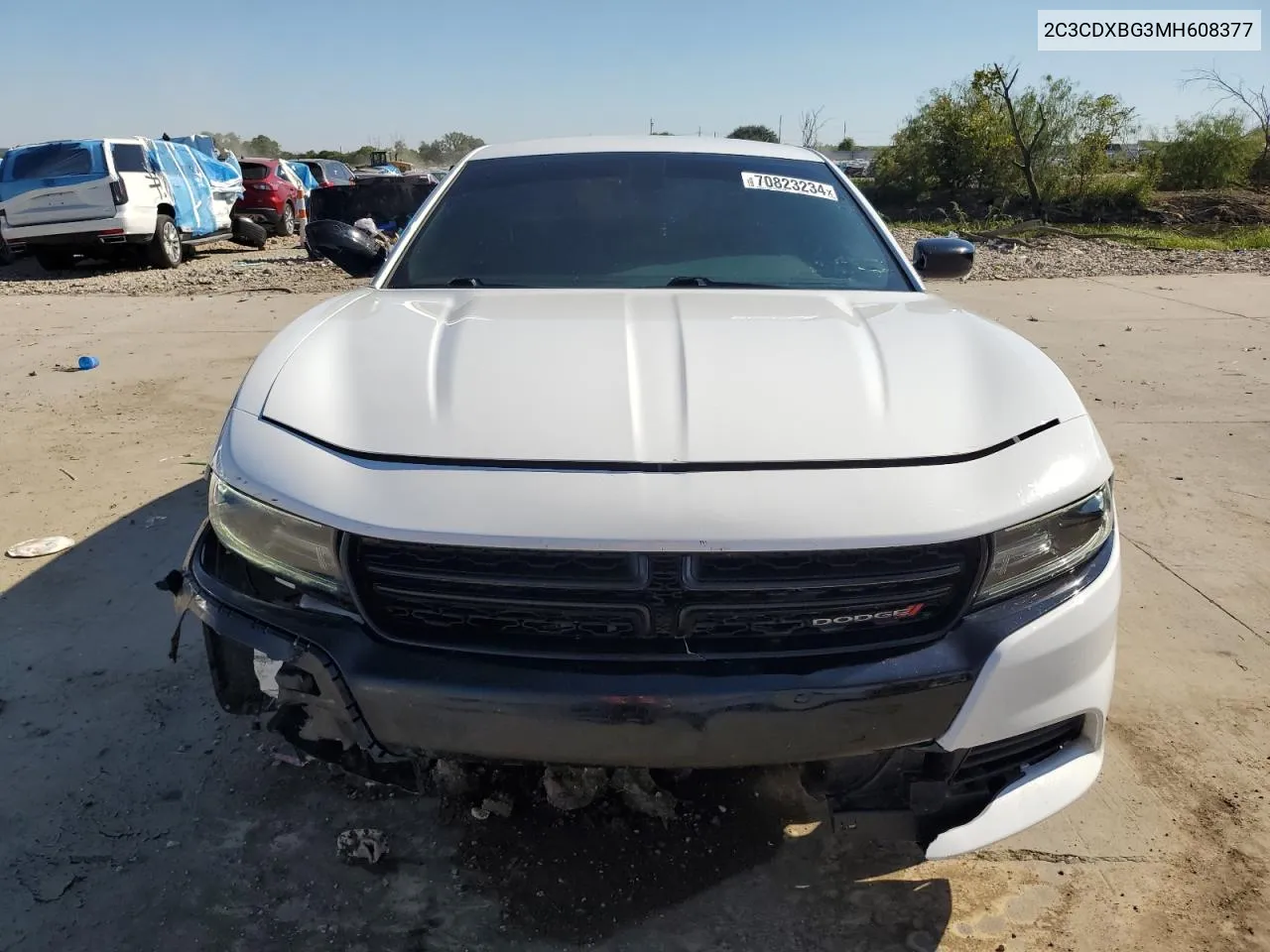 2021 Dodge Charger Sxt VIN: 2C3CDXBG3MH608377 Lot: 70823234