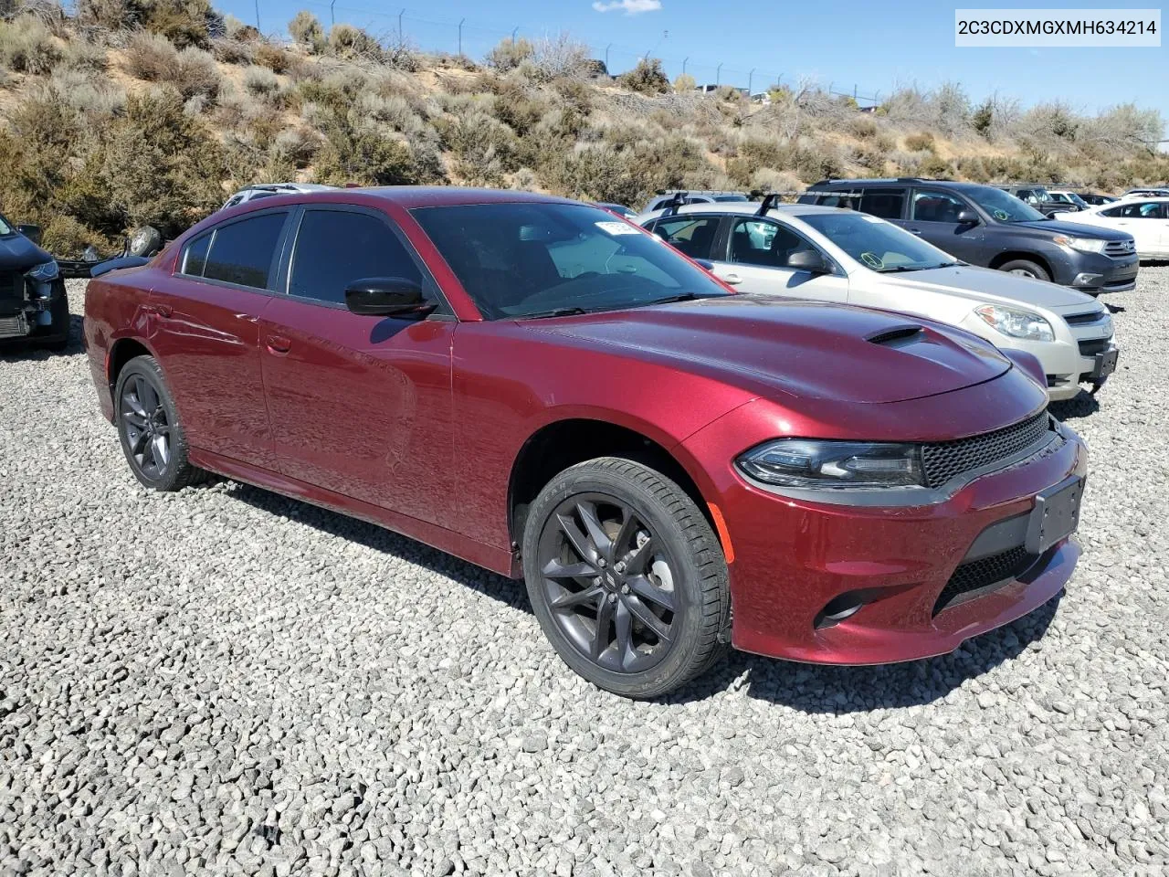 2021 Dodge Charger Gt VIN: 2C3CDXMGXMH634214 Lot: 71575264