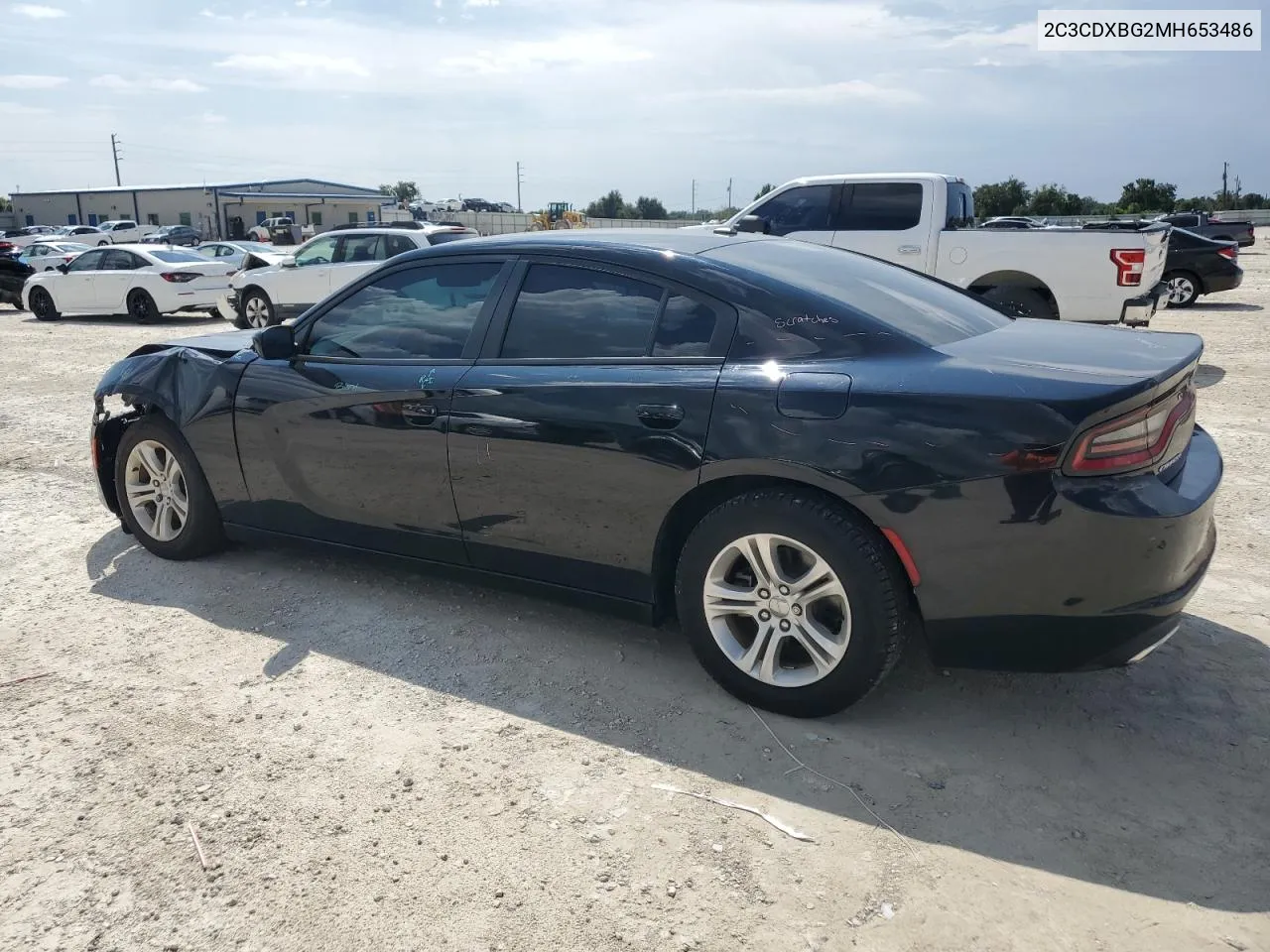 2021 Dodge Charger Sxt VIN: 2C3CDXBG2MH653486 Lot: 71819994