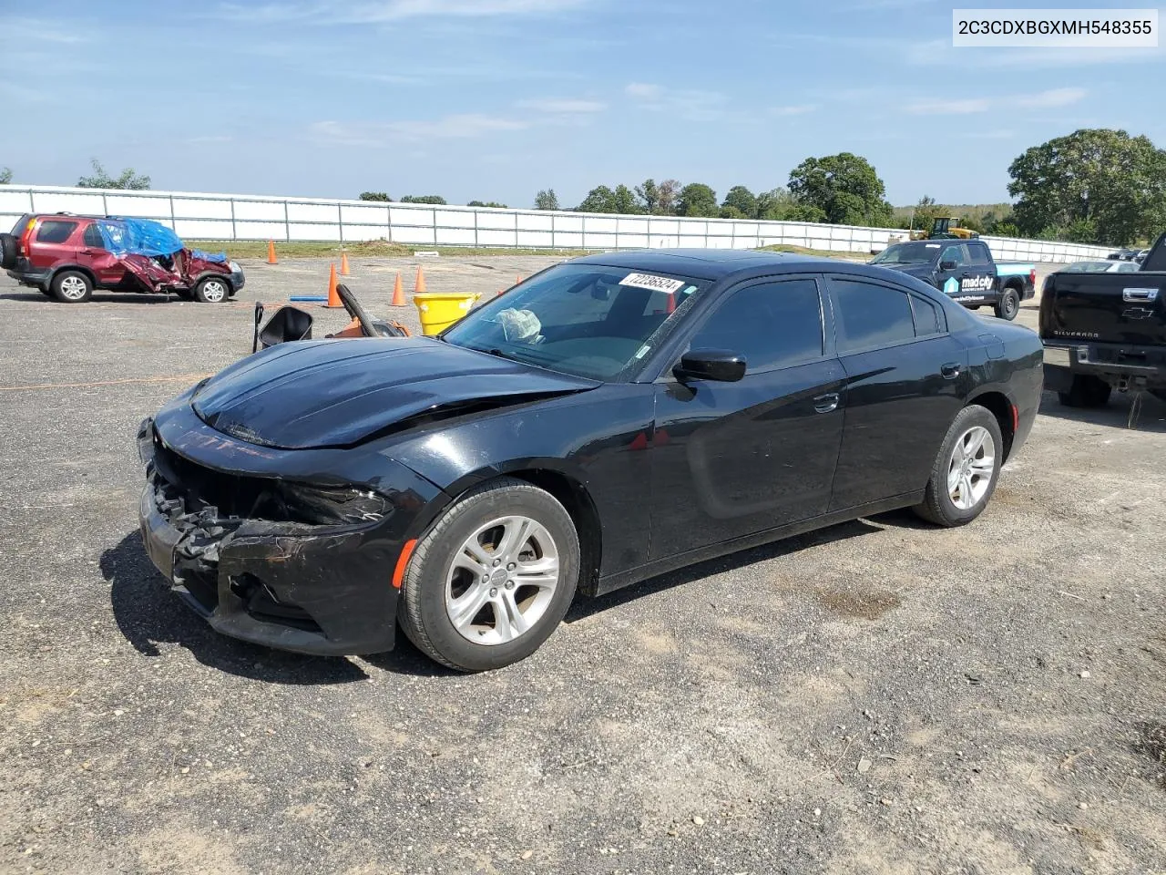 2021 Dodge Charger Sxt VIN: 2C3CDXBGXMH548355 Lot: 72236524