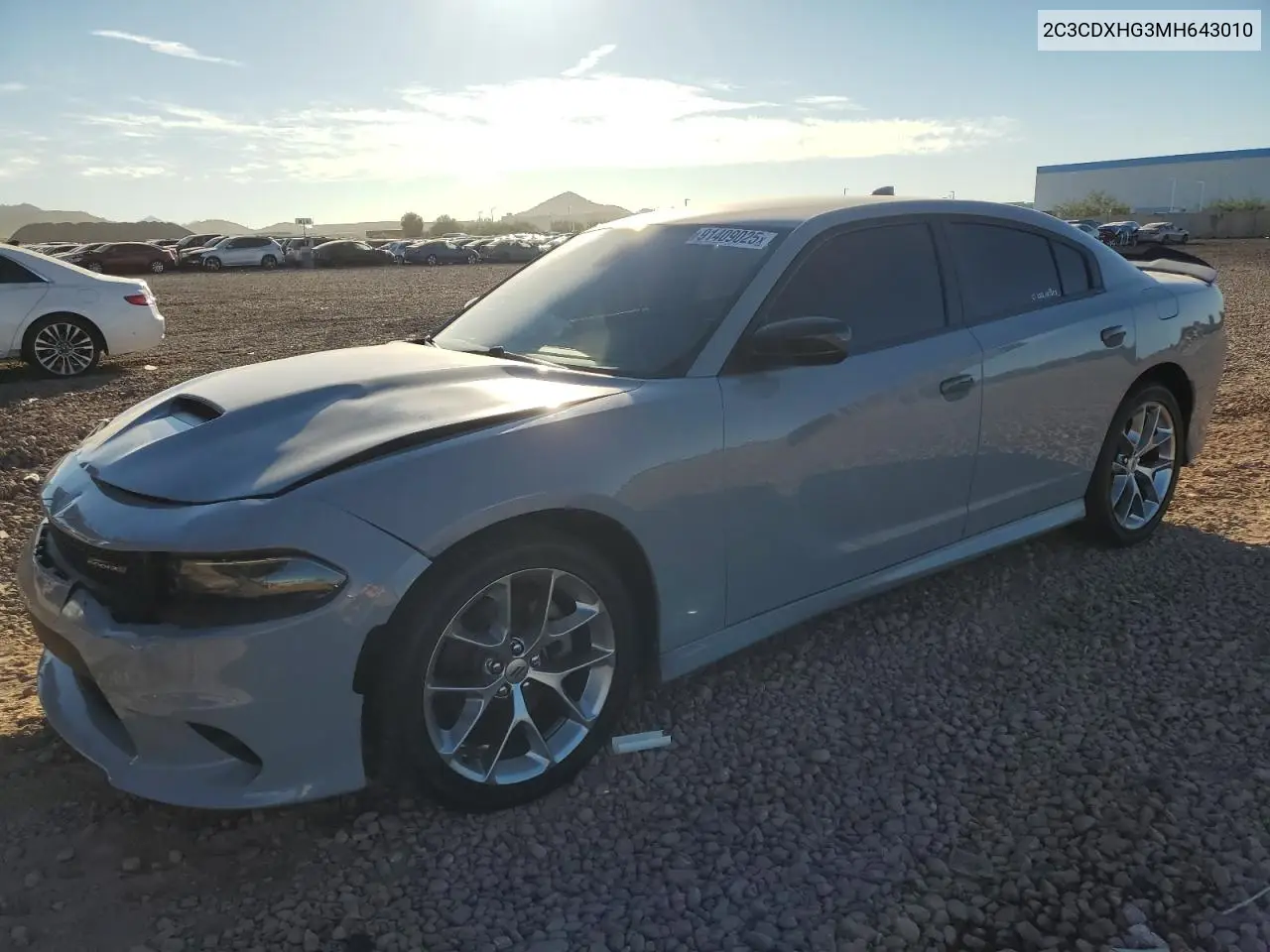 2C3CDXHG3MH643010 2021 Dodge Charger Gt