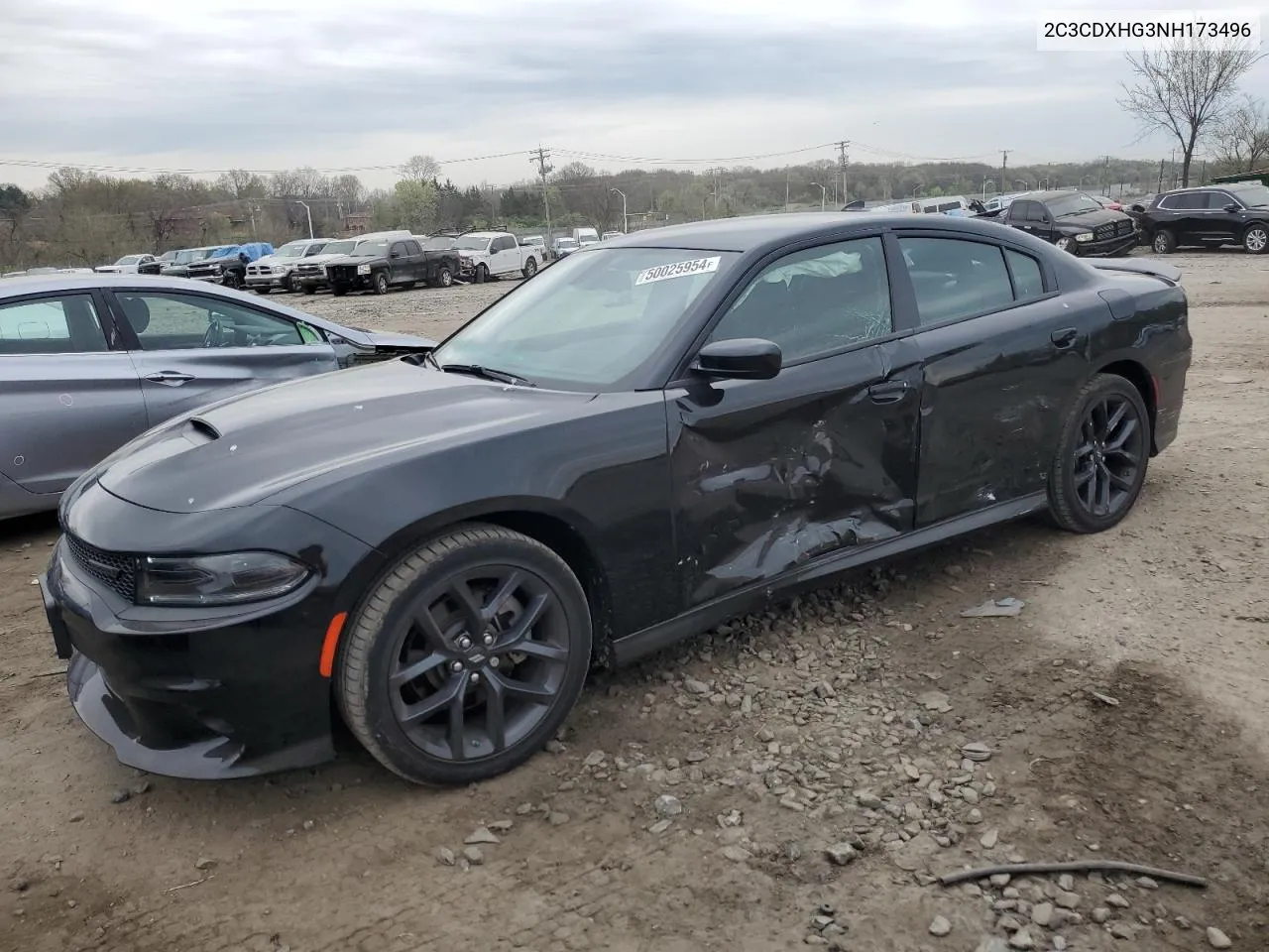 2022 Dodge Charger Gt VIN: 2C3CDXHG3NH173496 Lot: 50025954