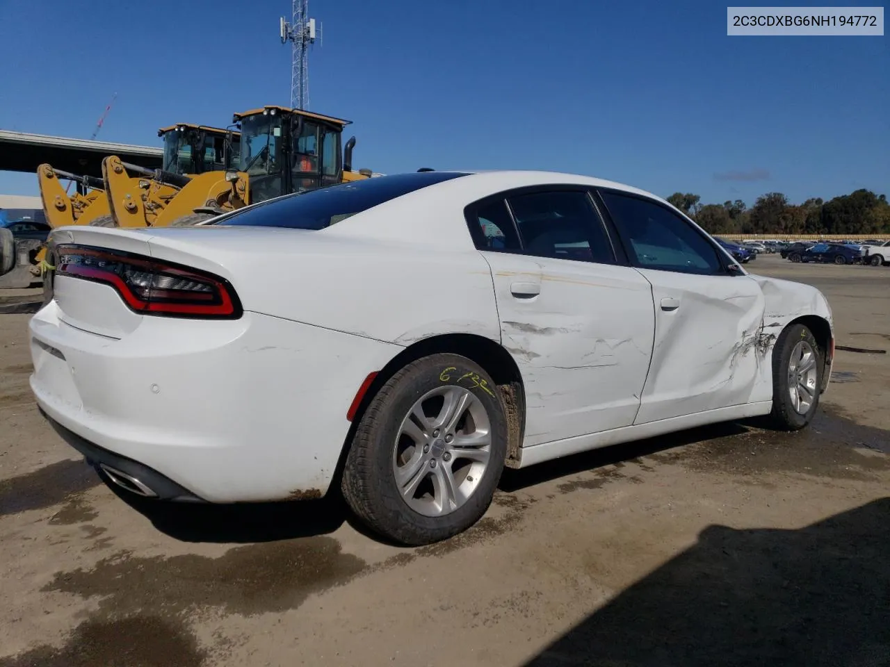 2022 Dodge Charger Sxt VIN: 2C3CDXBG6NH194772 Lot: 53605334