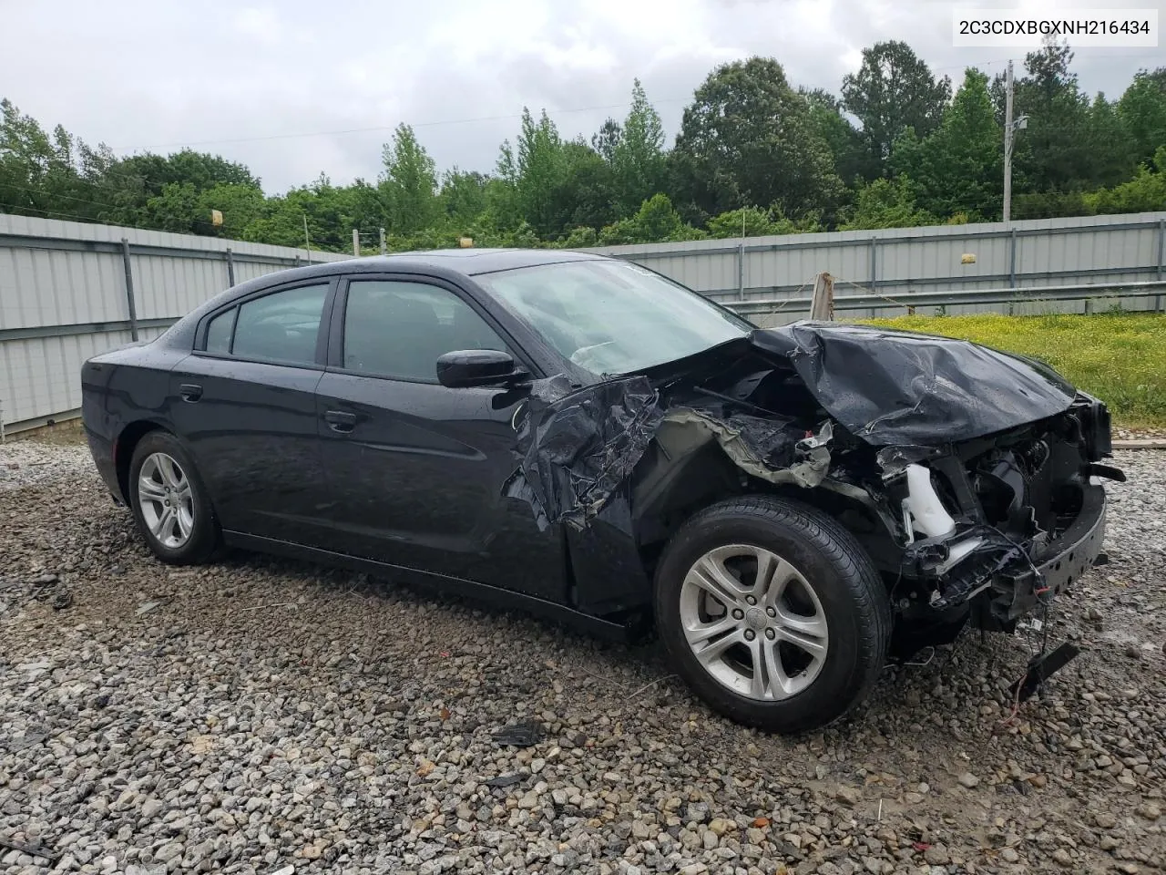 2022 Dodge Charger Sxt VIN: 2C3CDXBGXNH216434 Lot: 54192674