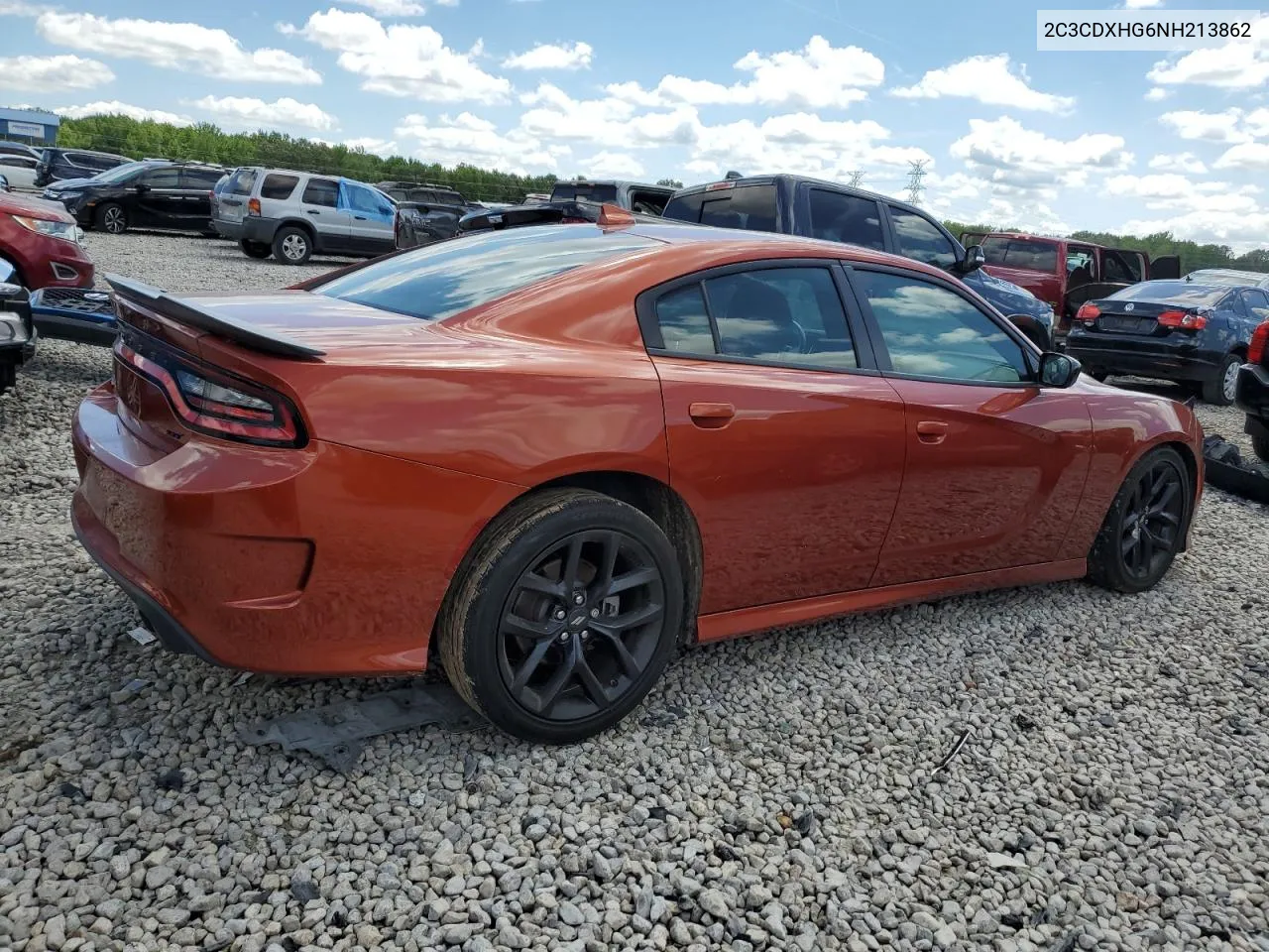 2022 Dodge Charger Gt VIN: 2C3CDXHG6NH213862 Lot: 54341594