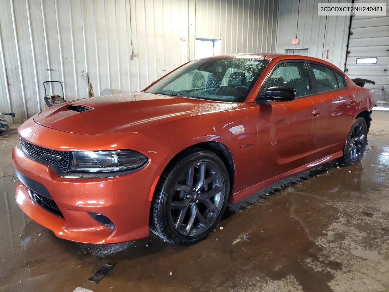 2022 Dodge Charger R/T VIN: 2C3CDXCT2NH240481 Lot: 54617364