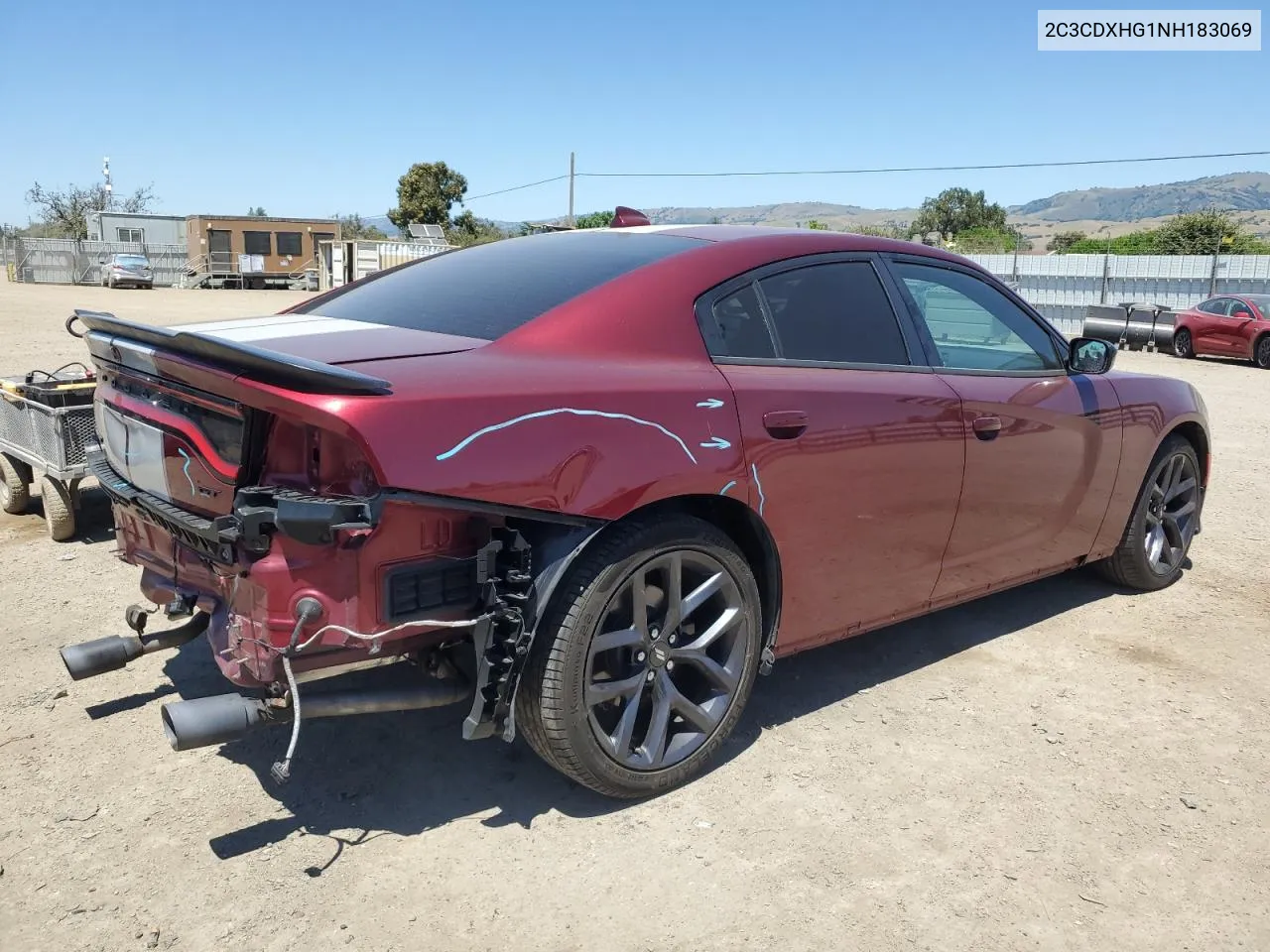 2022 Dodge Charger Gt VIN: 2C3CDXHG1NH183069 Lot: 55026774