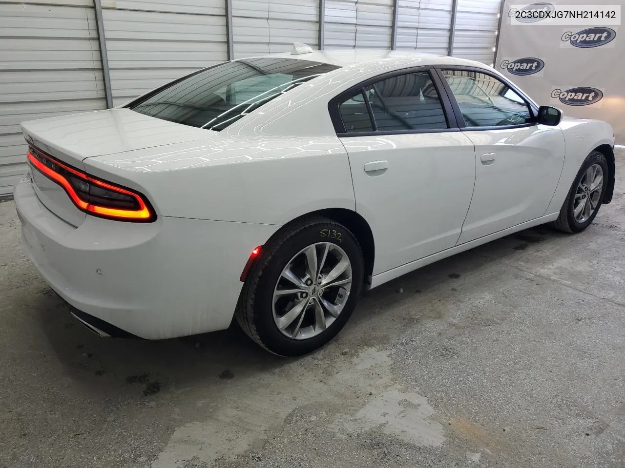 2022 Dodge Charger Sxt VIN: 2C3CDXJG7NH214142 Lot: 55100144