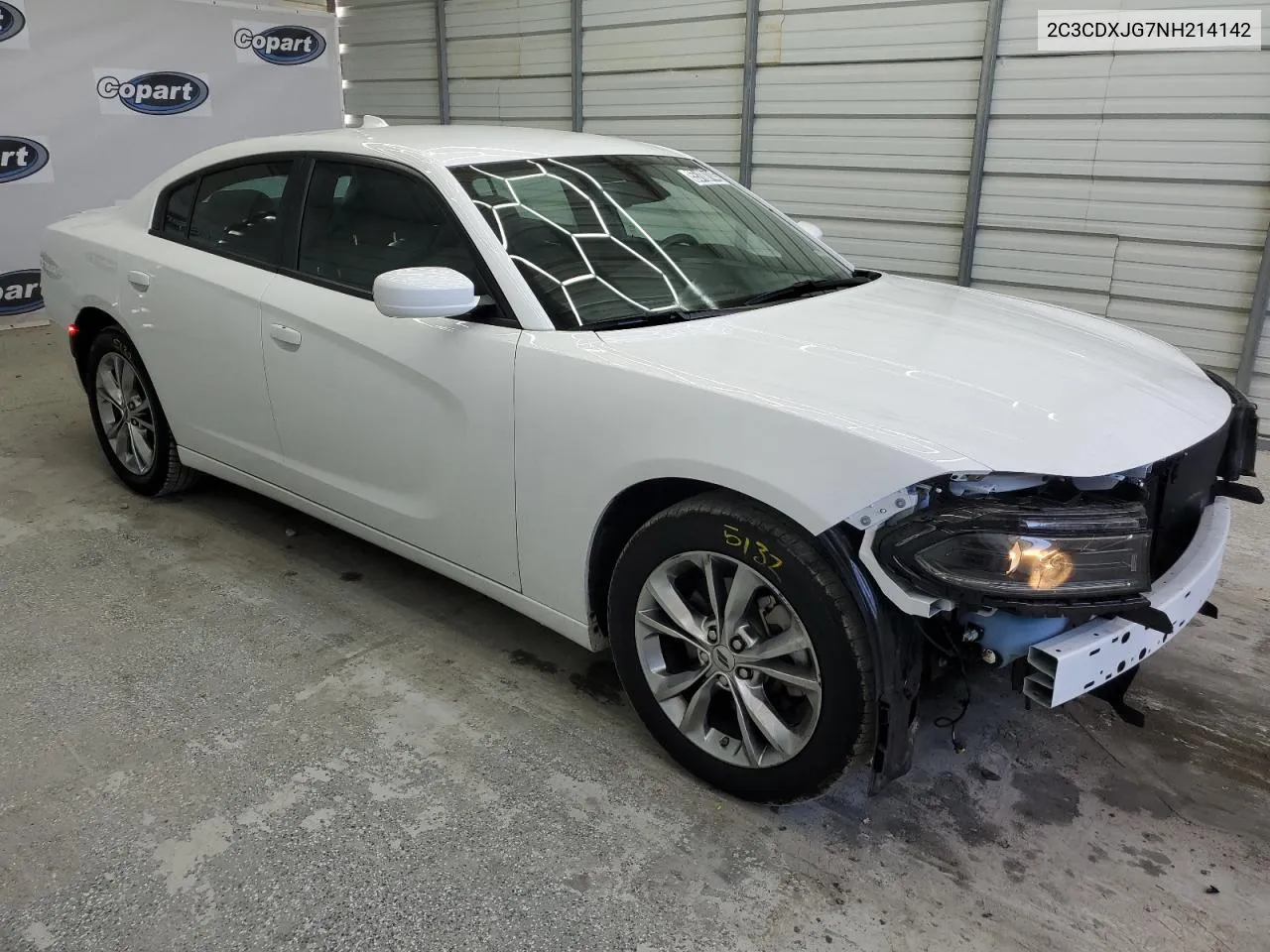 2022 Dodge Charger Sxt VIN: 2C3CDXJG7NH214142 Lot: 55100144