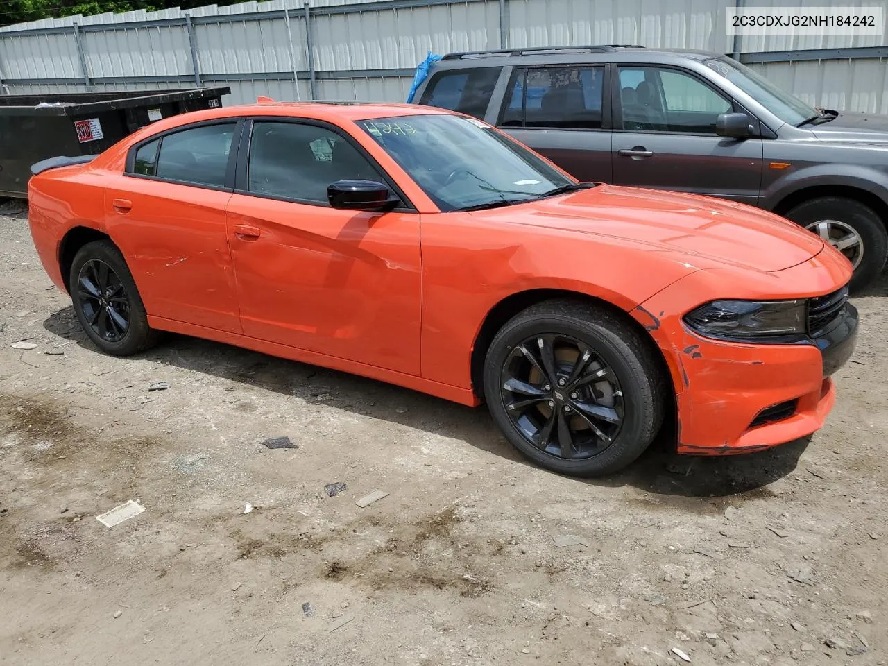 2022 Dodge Charger Sxt VIN: 2C3CDXJG2NH184242 Lot: 55330324