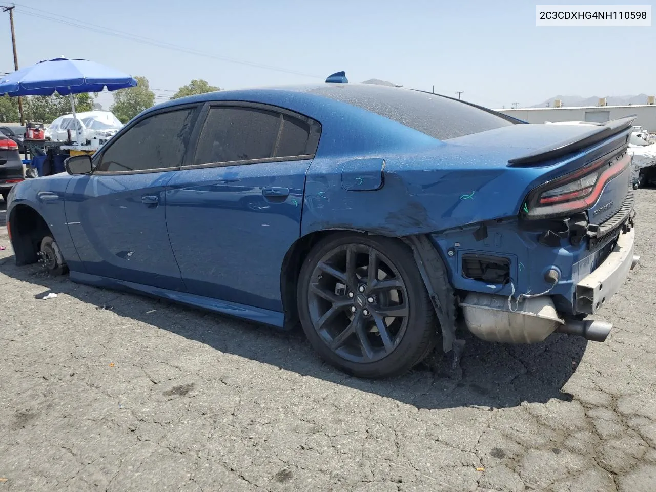 2022 Dodge Charger Gt VIN: 2C3CDXHG4NH110598 Lot: 55931354