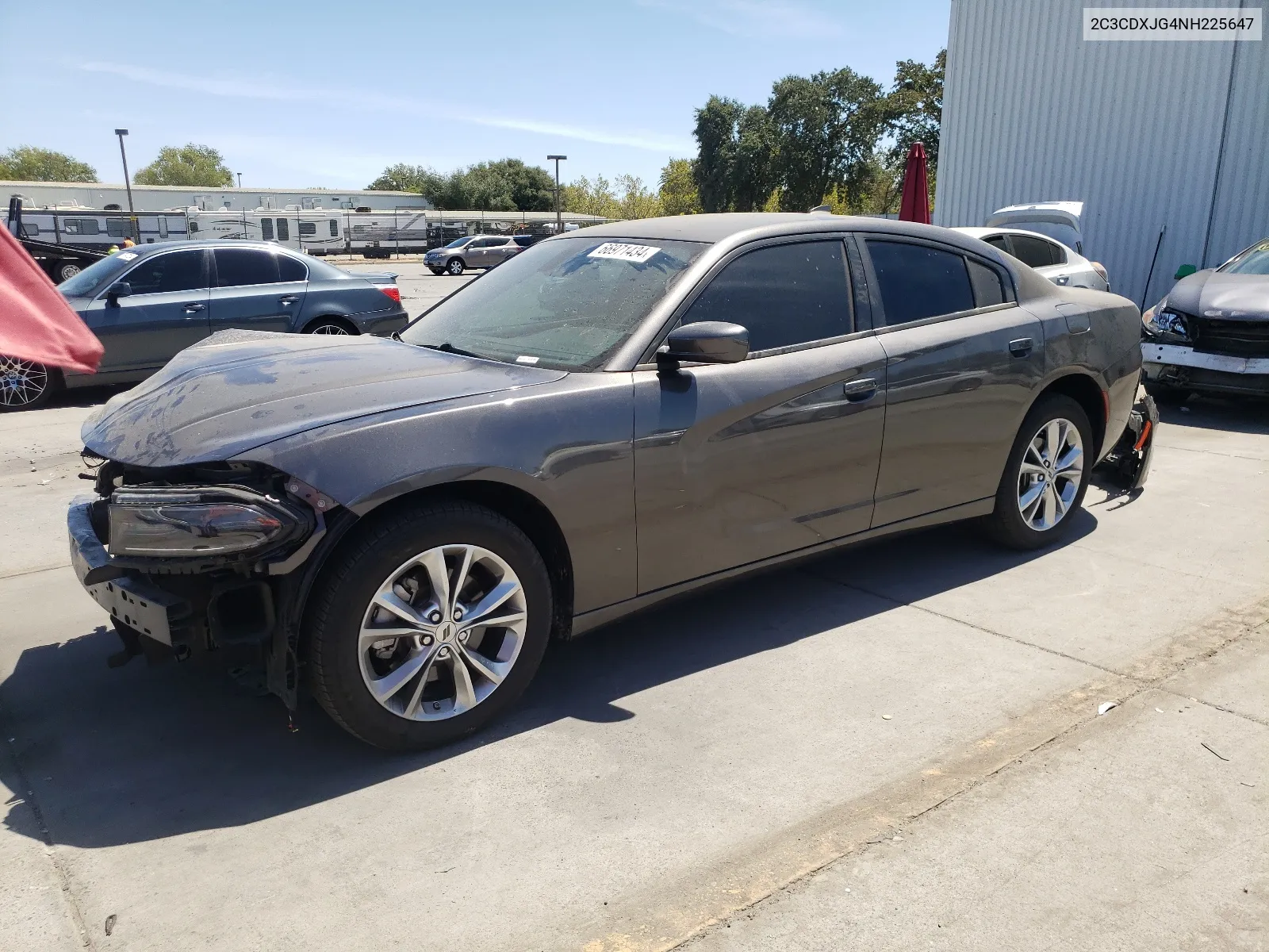 2022 Dodge Charger Sxt VIN: 2C3CDXJG4NH225647 Lot: 66971434