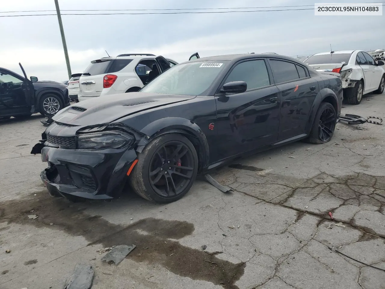 2022 Dodge Charger Srt Hellcat VIN: 2C3CDXL95NH104883 Lot: 69989934