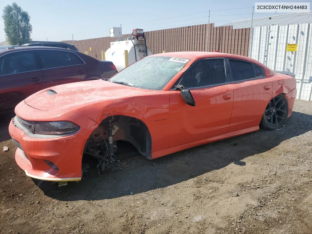 2022 Dodge Charger R/T VIN: 2C3CDXCT4NH244483 Lot: 70478534