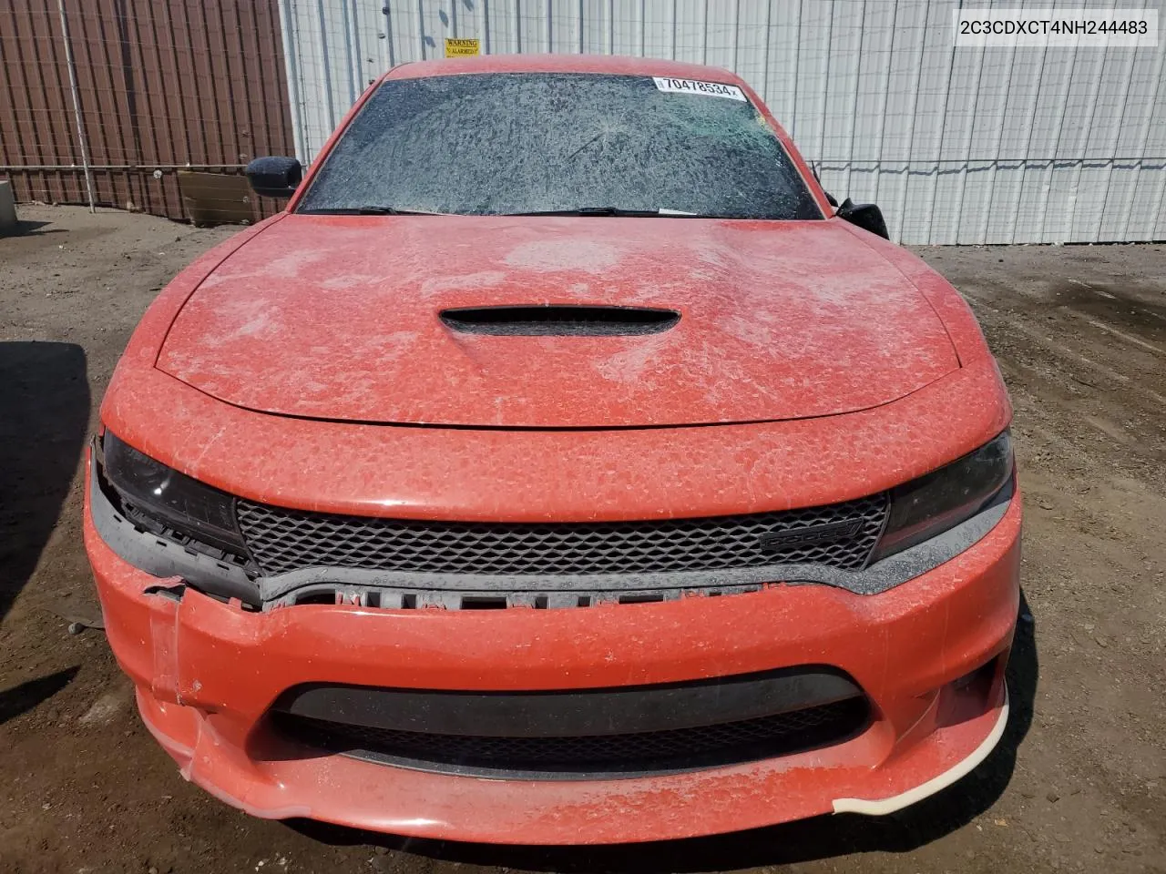 2022 Dodge Charger R/T VIN: 2C3CDXCT4NH244483 Lot: 70478534