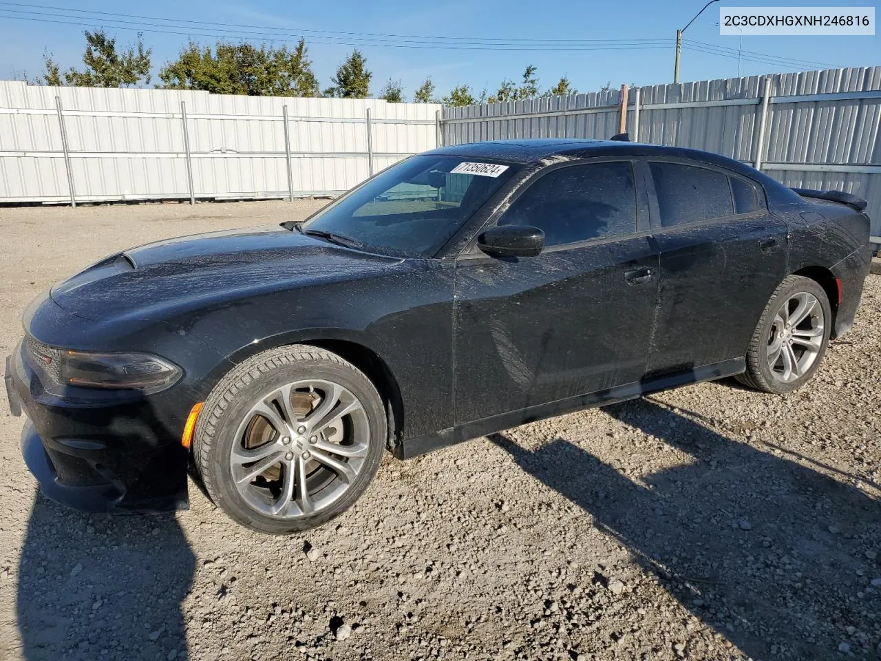 2022 Dodge Charger Gt VIN: 2C3CDXHGXNH246816 Lot: 71350624