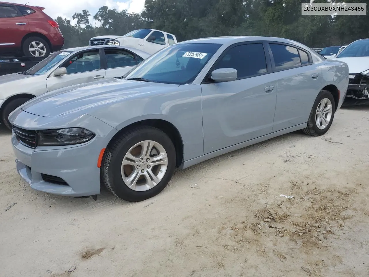 2022 Dodge Charger Sxt VIN: 2C3CDXBGXNH243455 Lot: 72257954