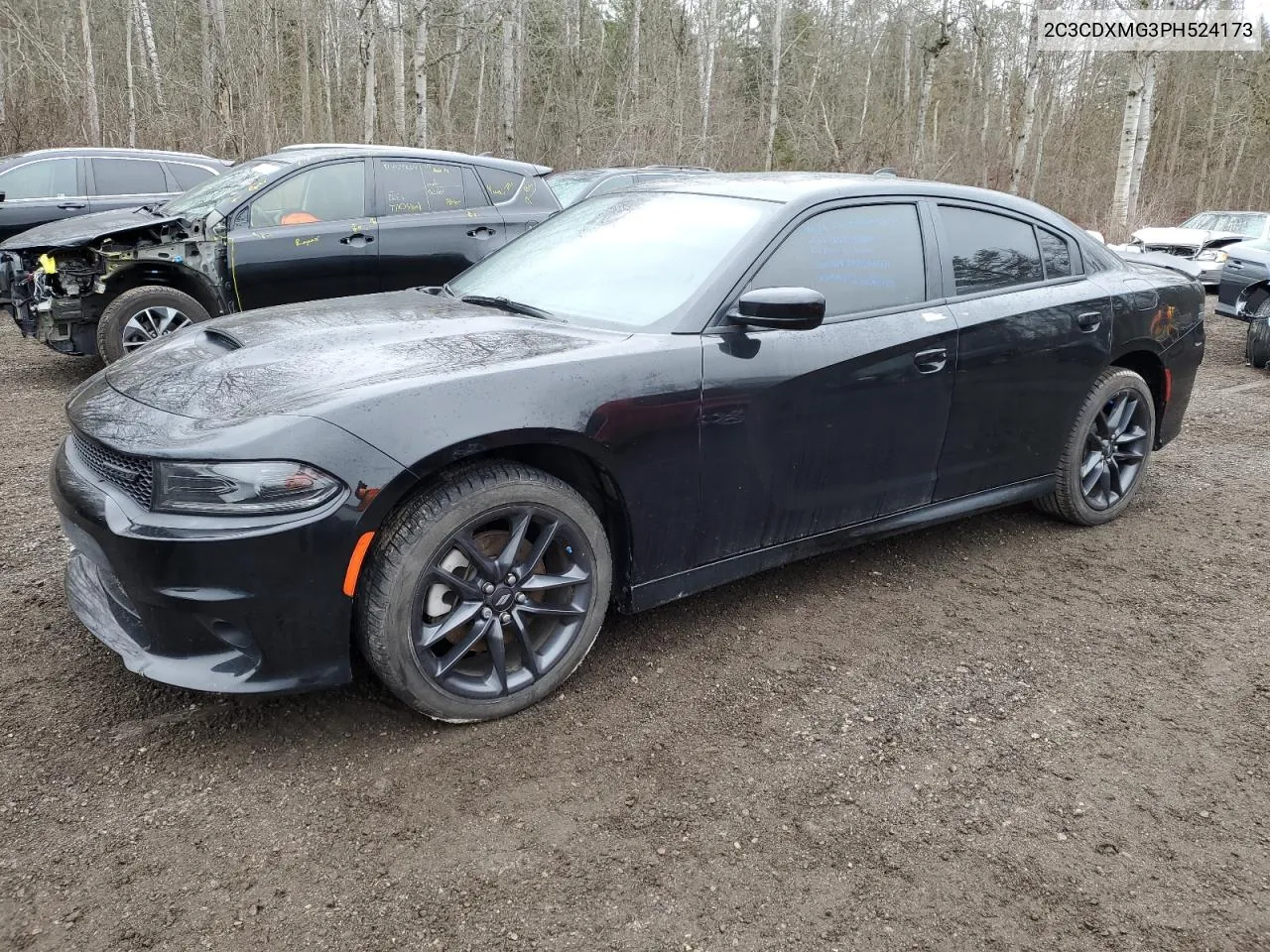 2023 Dodge Charger Gt VIN: 2C3CDXMG3PH524173 Lot: 40117374