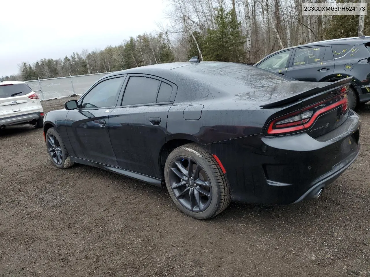 2023 Dodge Charger Gt VIN: 2C3CDXMG3PH524173 Lot: 40117374