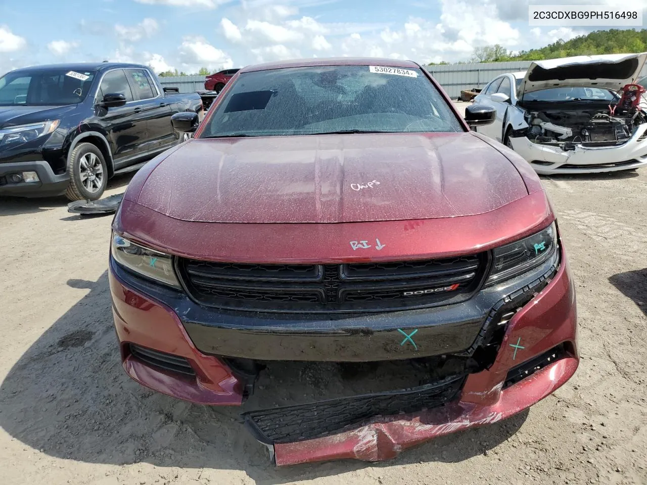 2023 Dodge Charger Sxt VIN: 2C3CDXBG9PH516498 Lot: 53027834