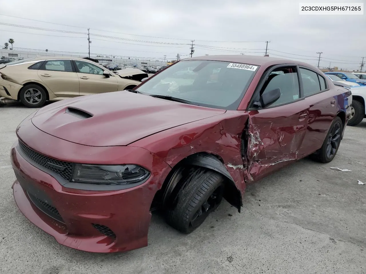 2023 Dodge Charger Gt VIN: 2C3CDXHG5PH671265 Lot: 55488964