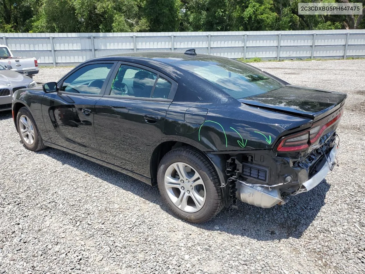 2023 Dodge Charger Sxt VIN: 2C3CDXBG5PH647475 Lot: 55556554