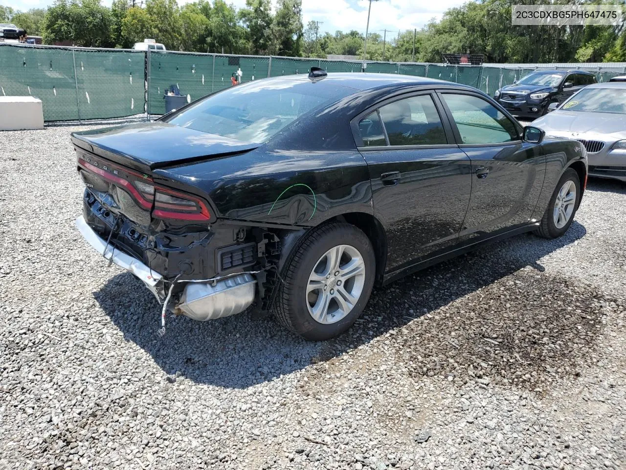 2023 Dodge Charger Sxt VIN: 2C3CDXBG5PH647475 Lot: 55556554