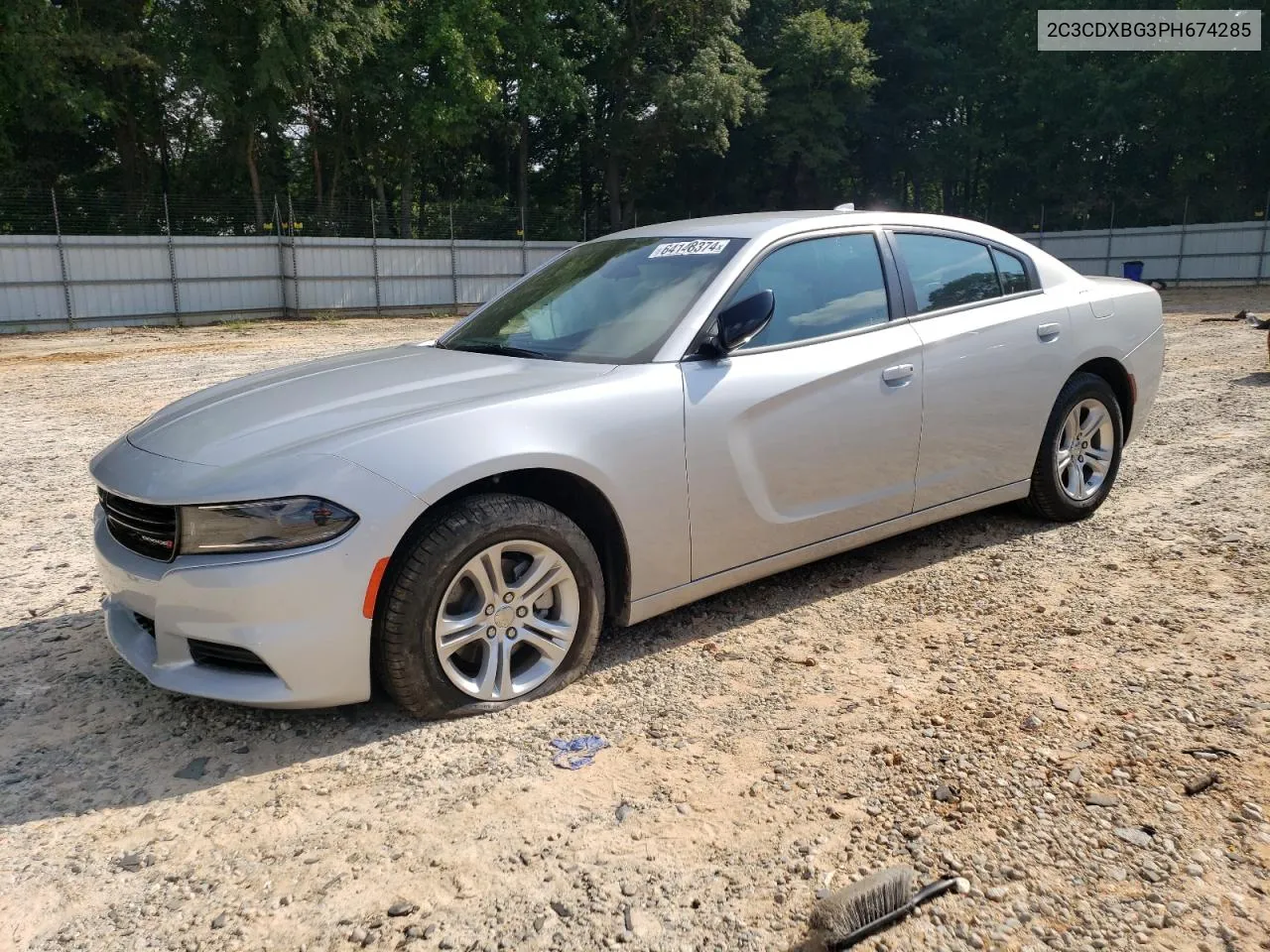 2023 Dodge Charger Sxt VIN: 2C3CDXBG3PH674285 Lot: 64148374