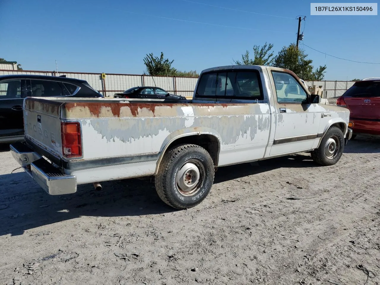 1989 Dodge Dakota VIN: 1B7FL26X1KS150496 Lot: 79418814